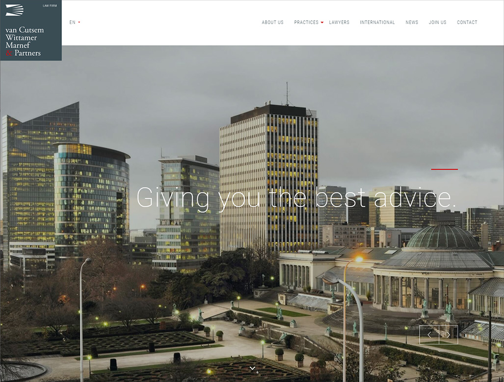 van Cutsem website design