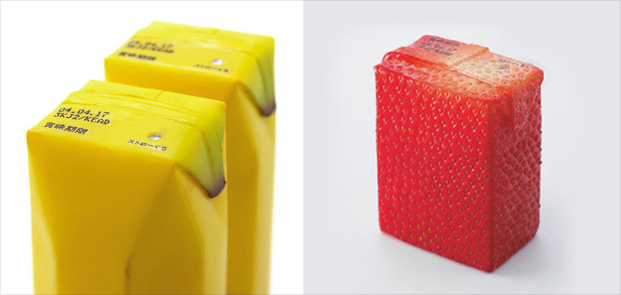 Creative fruit juice packaging