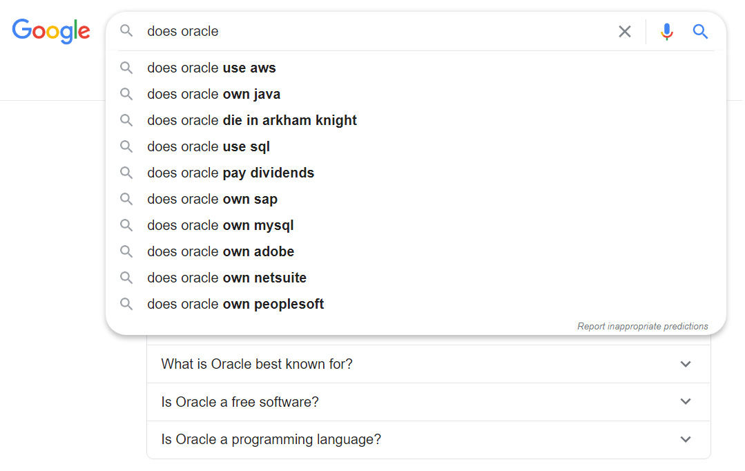Google branded search including
