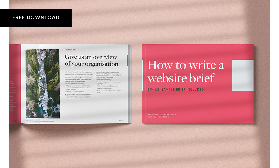 Download our website briefing guide