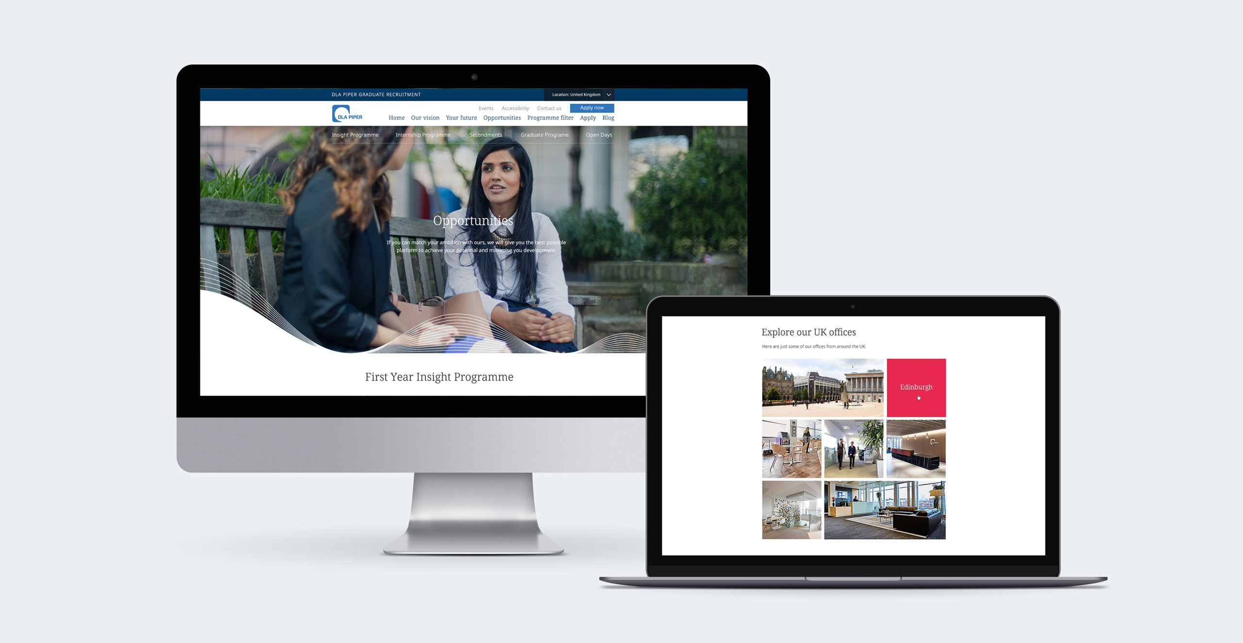 Graduate recruitment website design