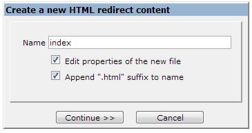 Redirect file