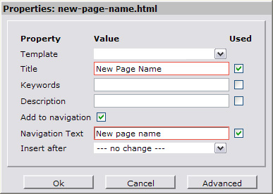 Rename page title and navigation text