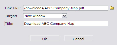 Setting link title for download in OpenCms