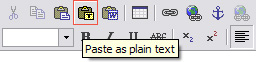 Paste as plain text button in OpenCms editor